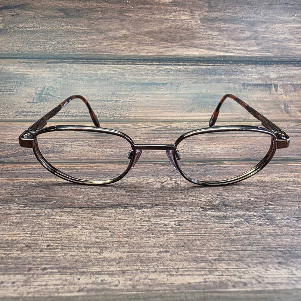 Serengeti 6414 Bronze Oval Eyeglasses Frames Japan Tortoise 90s Vintage Style